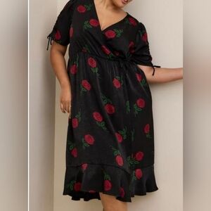 Torrid Floral Wrap Midi Dress Size